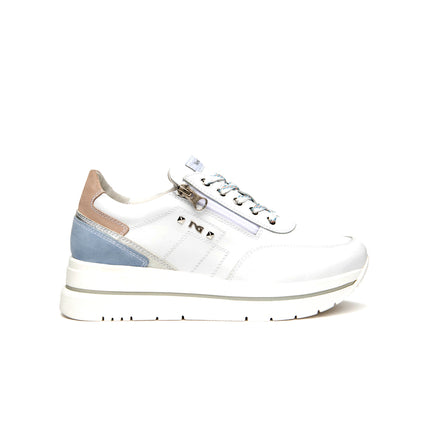 NeroGiardini Sneakers Donna in Pelle Bianca con Lacci e Zip E615203D BIANCO 707 Nero Giardini 