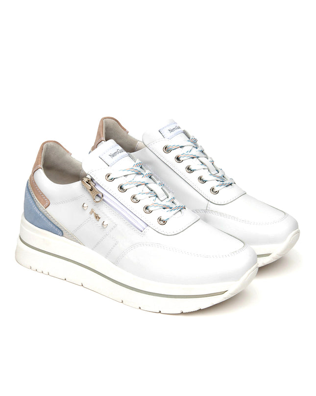 NeroGiardini Sneakers Donna in Pelle Bianca con Lacci e Zip E615203D BIANCO 707 Nero Giardini 