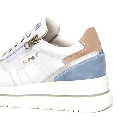 NeroGiardini Sneakers Donna in Pelle Bianca con Lacci e Zip E615203D BIANCO 707 Nero Giardini 