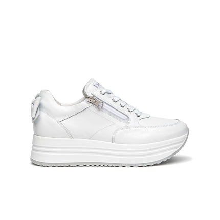 NeroGiardini Sneakers Platform Donna in Pelle Bianca E615210D BIANCO 707 Nero Giardini 