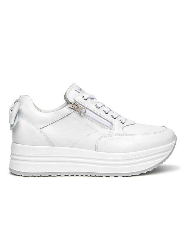 NeroGiardini Sneakers Platform Donna in Pelle Bianca E615210D BIANCO 707 Nero Giardini 