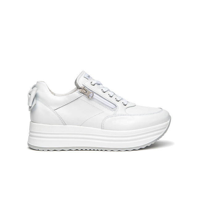NeroGiardini Sneakers Platform Donna in Pelle Bianca E615210D BIANCO 707 Nero Giardini 