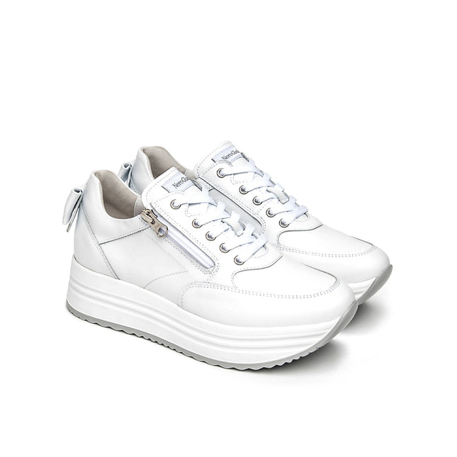 NeroGiardini Sneakers Platform Donna in Pelle Bianca E615210D BIANCO 707 Nero Giardini 