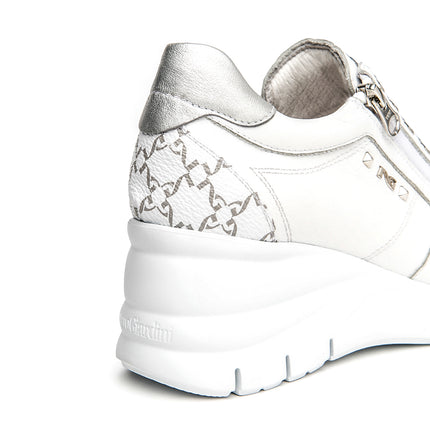 NeroGiardini Sneakers con Zeppa in Pelle Bianca E615221D BIANCO 707 Nero Giardini 