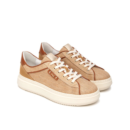 NeroGiardini Sneakers Donna in Pelle e Tessuto Ambra E615282D AMBRA 420 Nero Giardini 