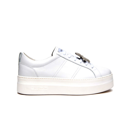 NeroGiardini Sneakers Platform Donna in Pelle Bianca con Charms E615311D BIANCO 707 Nero Giardini 
