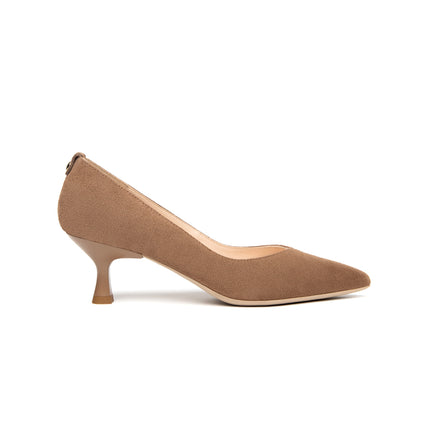 NeroGiardini Decollete Basso Kitten Heel in Camoscio Mou E615461D MOU 442 Nero Giardini 