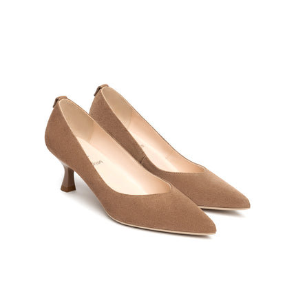 NeroGiardini Decollete Basso Kitten Heel in Camoscio Mou E615461D MOU 442 Nero Giardini 