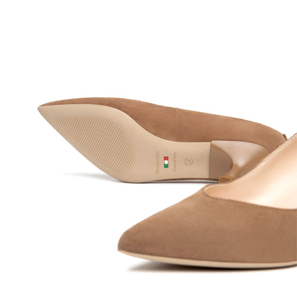 NeroGiardini Decollete Basso Kitten Heel in Camoscio Mou E615461D MOU 442 Nero Giardini 
