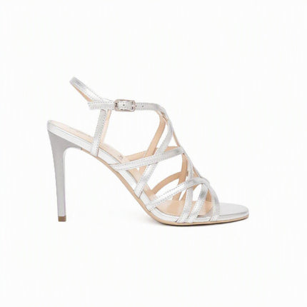 Nero Giardini Sandali Donna con Tacco Alto Stiletto in Pelle Argento E615621DE ARGENTO 700 Nero Giardini 