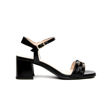 Nero Giardini Sandali Donna con Tacco in Pelle Nera E615722D NERO 100 Nero Giardini 