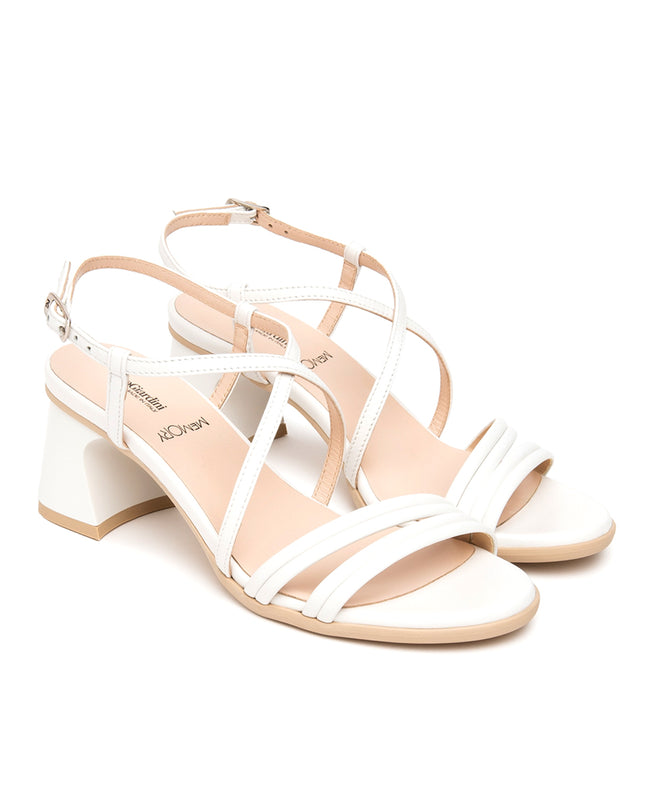 Nero Giardini Sandali Donna con Tacco in Pelle Bianca E615740D BIANCO 707 Nero Giardini 