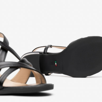 Nero Giardini Sandali Donna con Tacco in Pelle Nera E615752D NERO 100 Nero Giardini 