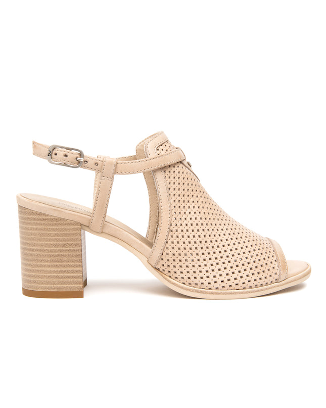Nero Giardini Sandali Donna con Tacco in Pelle Microforata Champagne E615840D CHAMPAGNE 439 Nero Giardini 