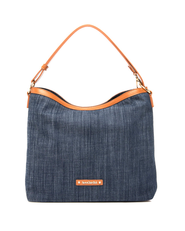 NeroGiardini Borsa Hobo a Spalla in Jeans E543906D JEANS 214 Nero Giardini Borse 