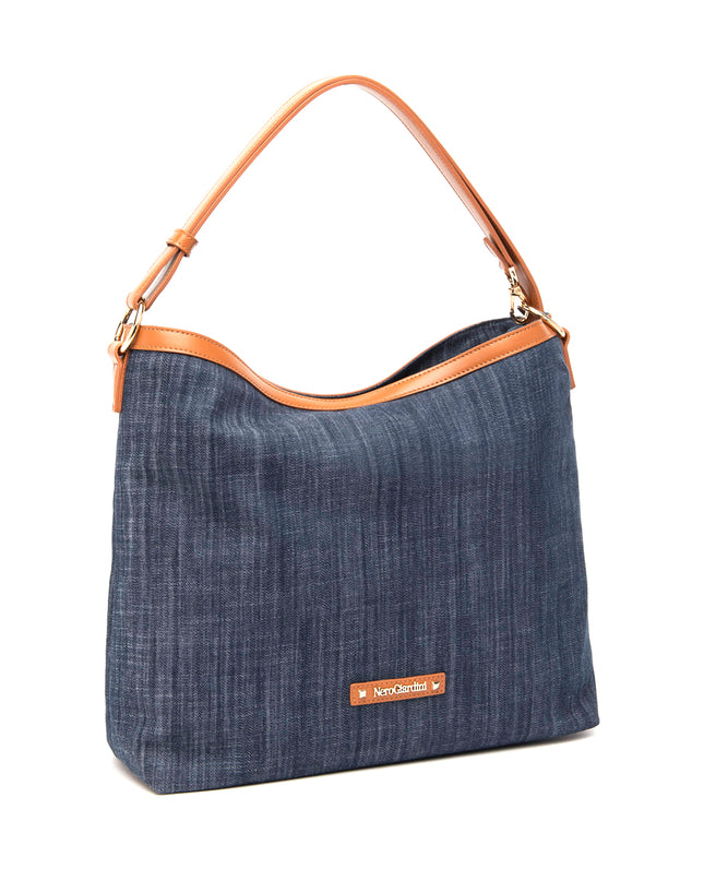 NeroGiardini Borsa Hobo a Spalla in Jeans E543906D JEANS 214 Nero Giardini Borse 