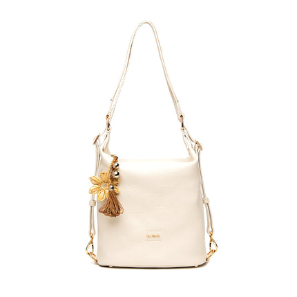 NeroGiardini Borsa Zaino Trasformabile in Pelle Panna E644142D PANNA 704 Nero Giardini Borse 