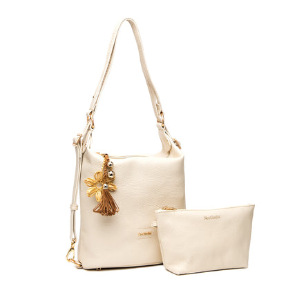 NeroGiardini Borsa Zaino Trasformabile in Pelle Panna E644142D PANNA 704 Nero Giardini Borse 