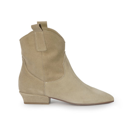 Spatarella Stivaletto Tubolare Donna in Camoscio Sabbia<BR/> CV212 SABBIA Spatarella 