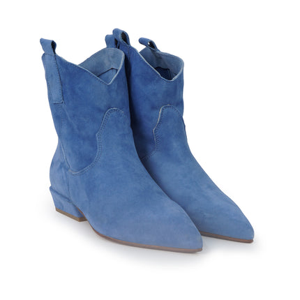 Spatarella Stivaletto Tubolare Donna in Camoscio Cielo<BR/> CV212 SKY Spatarella 