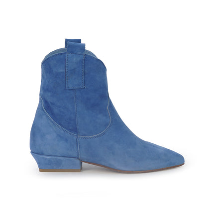 Spatarella Stivaletto Tubolare Donna in Camoscio Cielo<BR/> CV212 SKY Spatarella 