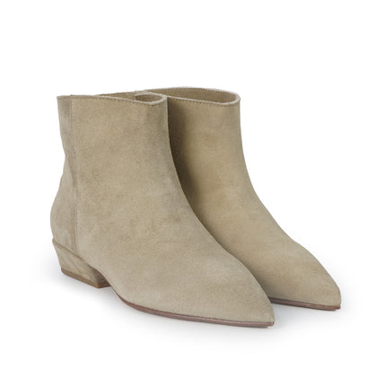 Spatarella Stivaletto Donna Tubolare Basso in Camoscio Sabbia<BR/> CV216 SABBIA Spatarella 