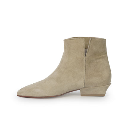 Spatarella Stivaletto Donna Tubolare Basso in Camoscio Sabbia<BR/> CV216 SABBIA Spatarella 