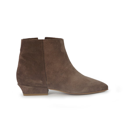 Spatarella Stivaletto Donna Tubolare Basso in Camoscio Marrone<BR/> CV216 STONE Spatarella 