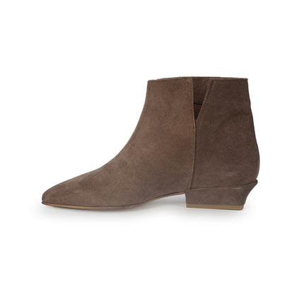 Spatarella Stivaletto Donna Tubolare Basso in Camoscio Marrone<BR/> CV216 STONE Spatarella 