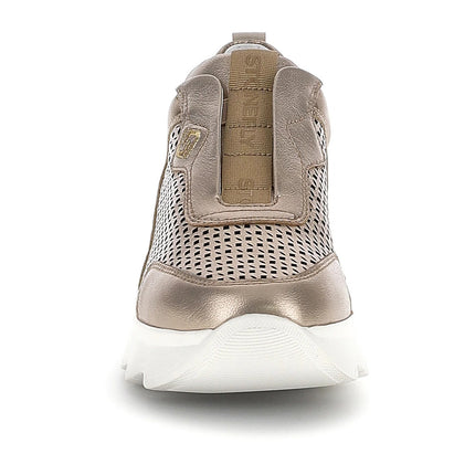 Stonefly Sneackers Slip On Donna in Pelle Laminato Taupe Oro 223580 SPOCK LAMINATO Stonefly 