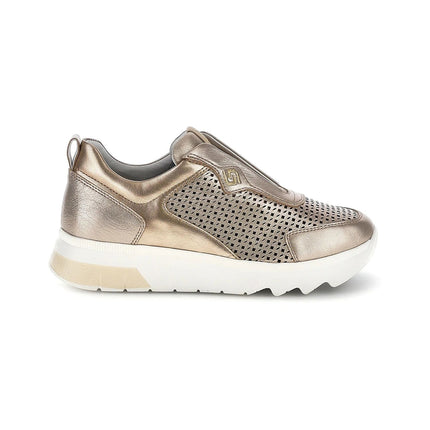 Stonefly Sneackers Slip On Donna in Pelle Laminato Taupe Oro 223580 SPOCK LAMINATO Stonefly 