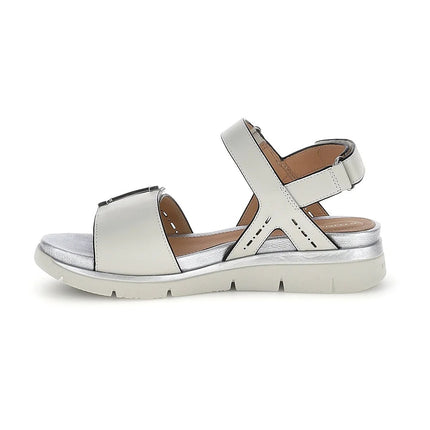 Stonefly Sandalo Basso Donna con Doppio Velcro in Pelle Bianca 223658 ELODY LASER BIRCH Stonefly 