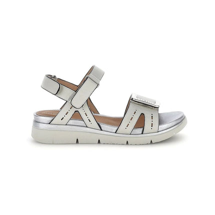 Stonefly Sandalo Basso Donna con Doppio Velcro in Pelle Bianca 223658 ELODY LASER BIRCH Stonefly 