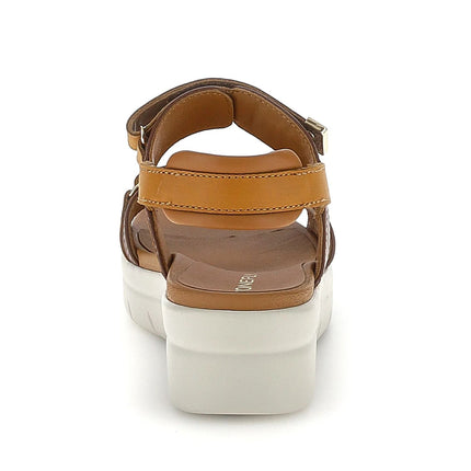 Stonefly Sandalo Donna con Doppio Velcro in Pelle Marrone Cuoio 223661 AQUA20 TAN MULTI Stonefly 