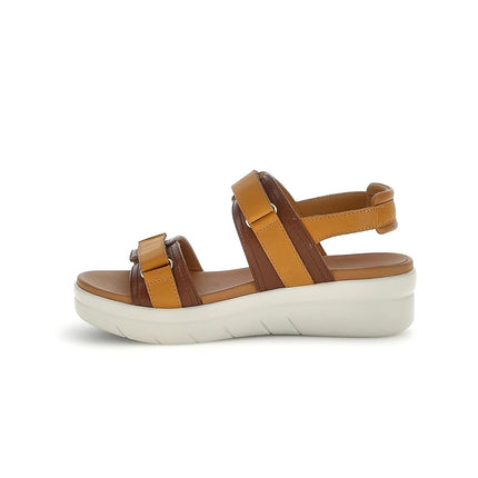 Stonefly Sandalo Donna con Doppio Velcro in Pelle Marrone Cuoio 223661 AQUA20 TAN MULTI Stonefly 