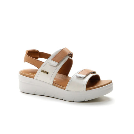 Stonefly Sandalo Donna con Doppio Velcro in Pelle Bianca Cuoio 223661 AQUA20 WHITE MULTI Stonefly 