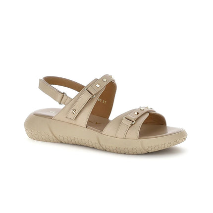 Stonefly Sandalo Donna con Doppio Velcro in Pelle Nude 223707 ZOE HUMUS BROWN Stonefly 