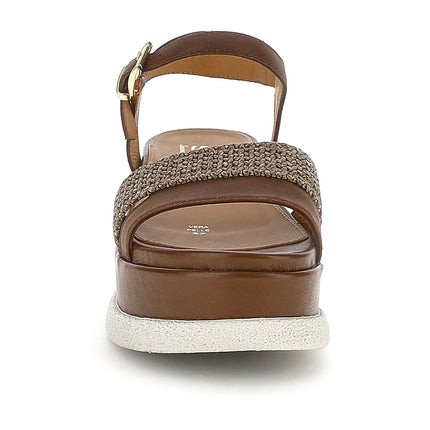 Stonefly Donna Sandalo Platform in Pelle Marrone 223737 ARIANNA 4 CIGAR BROWN Stonefly 
