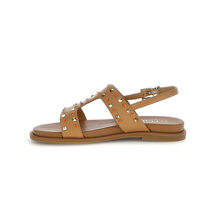 Stonefly Sandalo Donna Basso con Borchie in Pelle Cuoio 223741 GEMMA BROWN Stonefly 