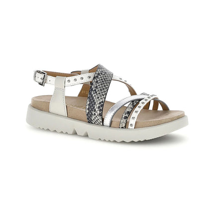 Stonefly Sandalo Donna in Pelle Bianco Multicolor 223871 RIVA SILVER ROCCIA Stonefly 