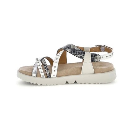 Stonefly Sandalo Donna in Pelle Bianco Multicolor 223871 RIVA SILVER ROCCIA Stonefly 