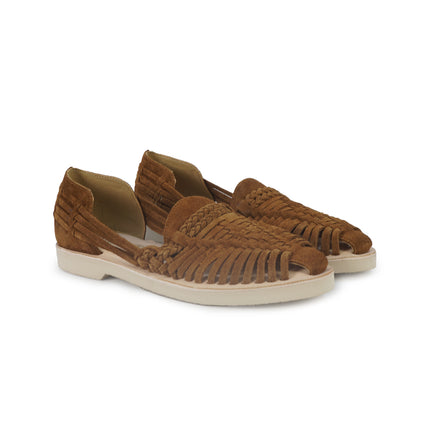 Huarache Mocassino Sandalo Donna in Camoscio Cuoio 300 CAMO TAN Taj 
