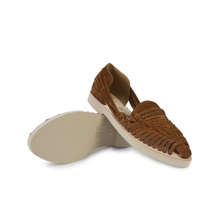 Huarache Mocassino Sandalo Donna in Camoscio Cuoio 300 CAMO TAN Taj 