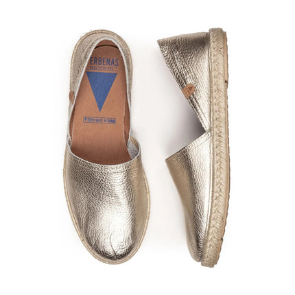 Verbenas Espadrillas Bassa da Donna in Pelle Oro CARMEN NUCLEO GOLD Verbenas 