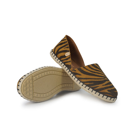 Verbenas Espadrillas Bassa da Donna in Pelle Zebra Bronzo CARMEN ZEBRA ANIMALIER Verbenas 