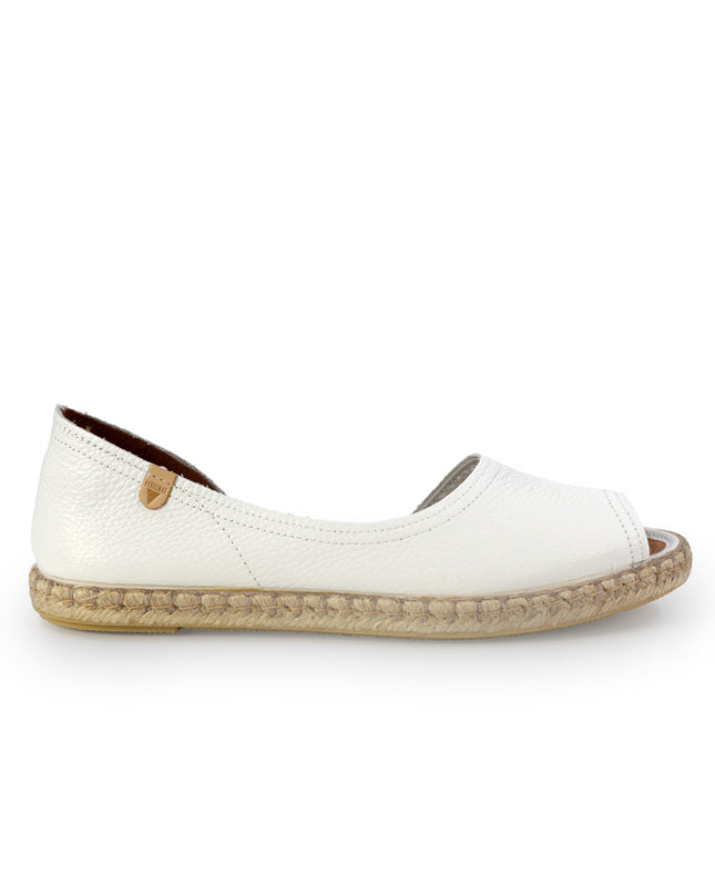 Verbenas Espadrillas Bassa da Donna in Pelle Bianca CRUZ NUCLEO WHITE Verbenas 