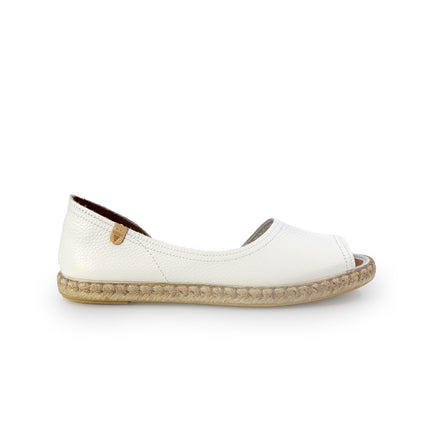 Verbenas Espadrillas Bassa da Donna in Pelle Bianca CRUZ NUCLEO WHITE Verbenas 