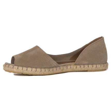 Verbenas Espadrillas Bassa da Donna in Camoscio Pietra CRUZ SERRAJE PIEDRA Verbenas 