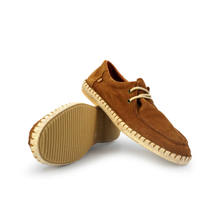 Espadrillas Verbenas Bassa con Lacci da Uomo in Camoscio Cuoio TRUMAN SERRAJE MUSCADE Verbenas 