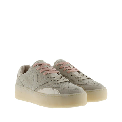 Victoria Sneakers Platform Donna in Camoscio beige 1265100 TURIN BEIGE Victoria 